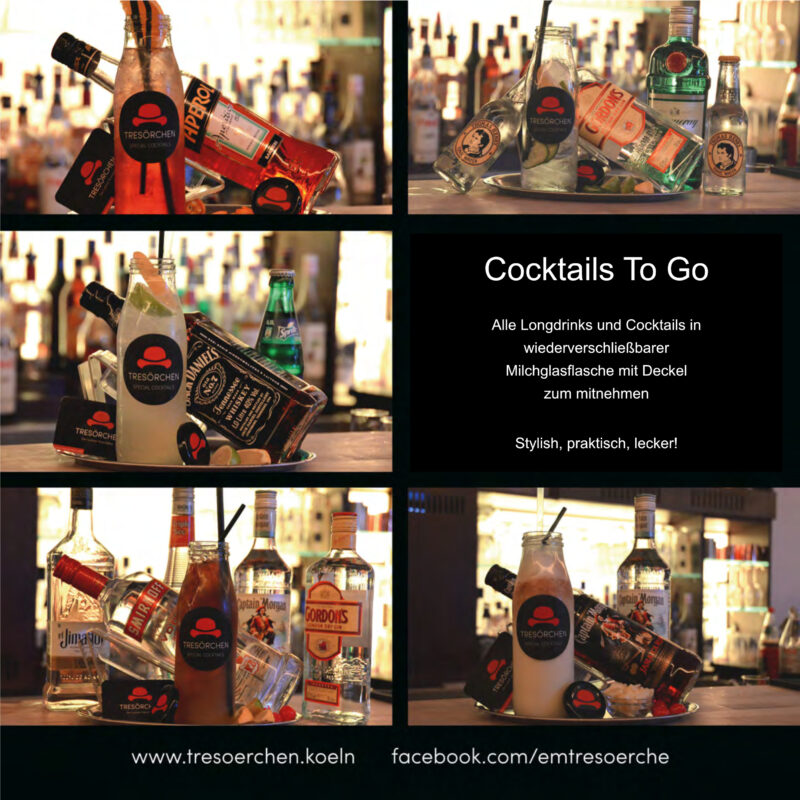 Cocktails To Go in der Milchglasflasche